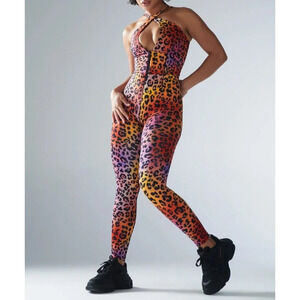COPY - Savage X Fenty Hotline Jumpsuit  Multicolour Animal Cheetah Print 1X